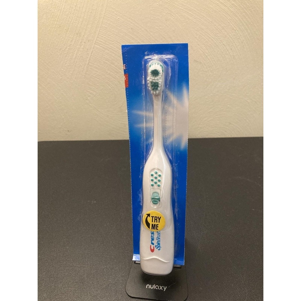 Crest Spinbrush Vtg in Package WORKS Replaceable Battery / Built in Brush Head
